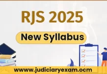 RJS 2025 नया सिलेबस PDF डाउनलोड करें | RJS Exam pattern RJS Syllabus 2025 in Hindi PDF Download – राजस्थान न्यायिक सेवा परीक्षा सिलेबस